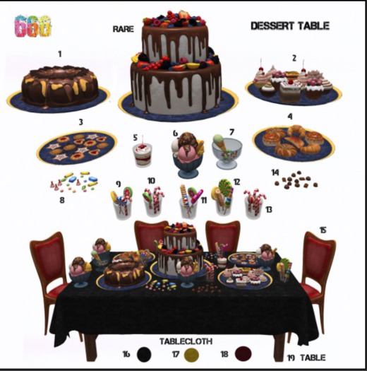 9 [666] Desserts Table