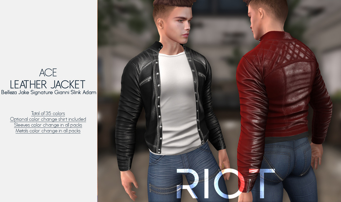 RIOT / Ace Leather jacket - FATPACK | Jake / Gianni / Slink / Adam