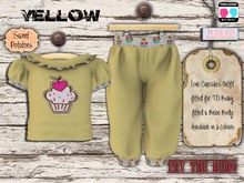 < SP > Love Cupcakes Outfit for TD/BEBE - Yellow