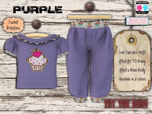 < SP > Love Cupcakes Outfit for TD/BEBE - Purple
