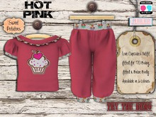 < SP > Love Cupcakes Outfit for TD/BEBE - Hot Pink