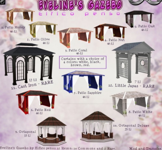 7. Elfico penso: Eveline's Gazebo - Patio Sapphire - COMMON BOX