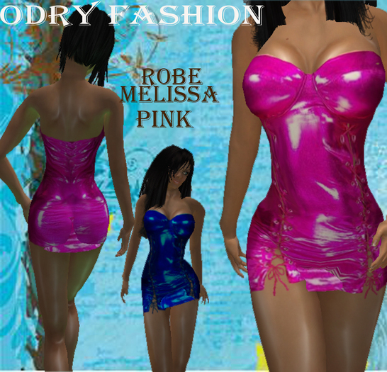 *LATEX Dress MELISSA Pink*