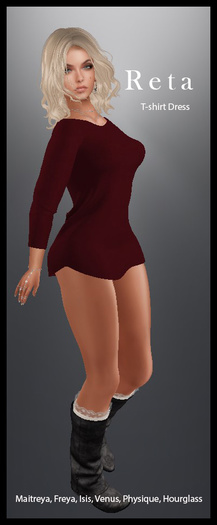 *Shae's Reta Dress Solid Cherry