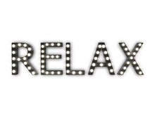 [Px] "RELAX" Illuminated Light Bulbs Sign