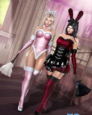 Luas Bunny Maids Headdress Pink & White