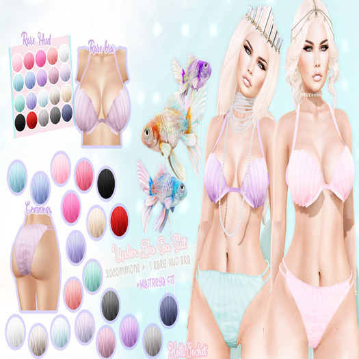 *HolliPocket* Under Da Sea-skyblue mait bottom