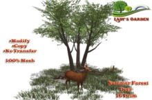 Lady's Garden - Summer Forest - Deer  16 Prim