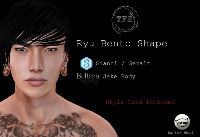 TFS - Ryu Bento Shape for Catwa Head Daniel