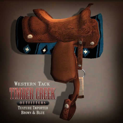  [Timber Creek] Water Horse Tack-Brown & Blue-Texture Pack