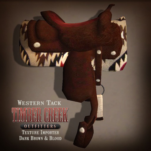  [Timber Creek] Water Horse Tack-Dark Brown & Blood-Texture Pack