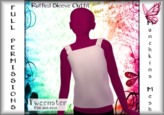 {M} [Full Perm Mesh] Ruffled Tank Top