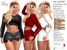*BSASSY* KAI SHORTS & LONG SLEEVE TOP OUFIT WITH HUD