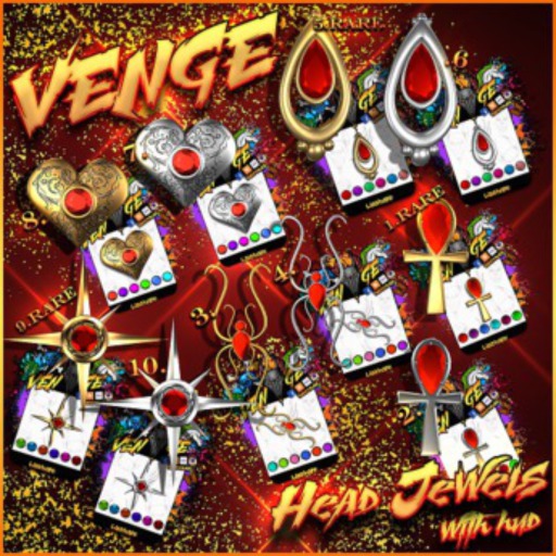 5. VENGE - Head Jewel Gacha - Gold Tear RARE