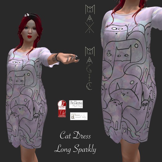 ::MM:: Cat dress sparkly purple (Dollarbie)