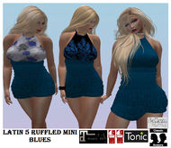 *MM* Ruffled Mini Dress Latin 5 - Blues