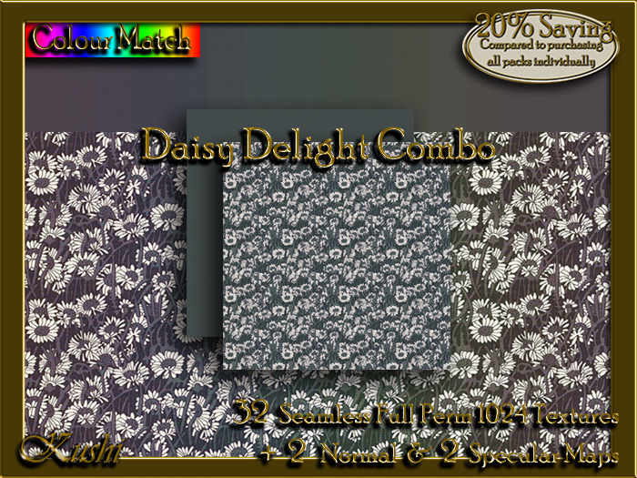 !Kushi! DaisyDelightCOMBO Textures -WearToUnpack