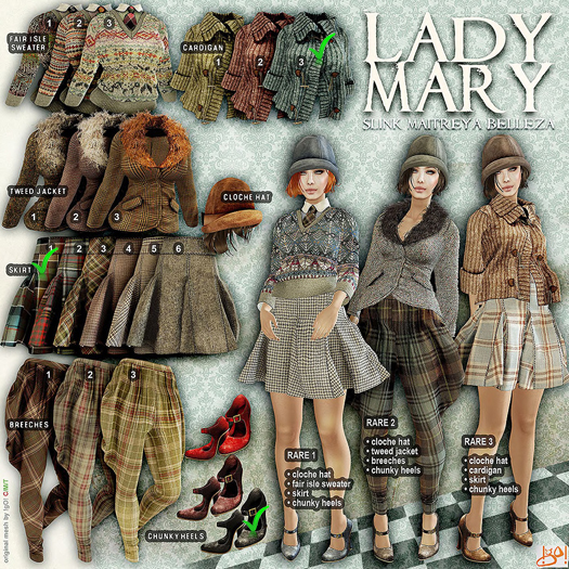 !gO! Lady Mary - set 1 - 3 piece set