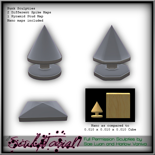 Full Permission Punk Sculpties ( Spikes and Pyramid Stud )
