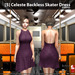 s celeste backless skater dress stripes ad