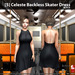 s celeste backless skater dress black ad