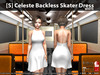 s celeste backless skater dress white pic