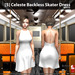 s celeste backless skater dress white ad