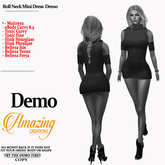 AmAzInG CrEaTiOnS Roll Neck Mini Dress Demo