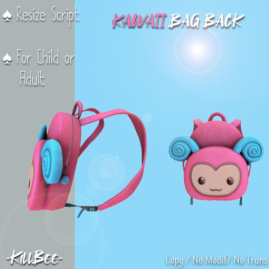 -KillBee- Kawaii Bag back