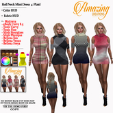 AmAzInG CrEaTiOnS Roll Neck Mini Dress 4 Plaid