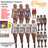 AmAzInG CrEaTiOnS Roll Neck Mini Dress 7 Transparency