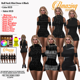 AmAzInG CrEaTiOnS Roll Neck Mini Dress 6 Black