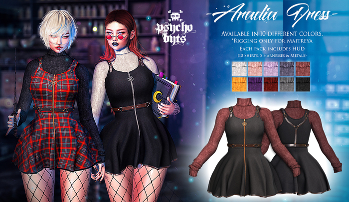.{PSYCHO:Byts}. Aradia Dress - Grey