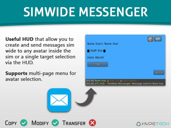 HypeTech - SimWide Messenger HUD