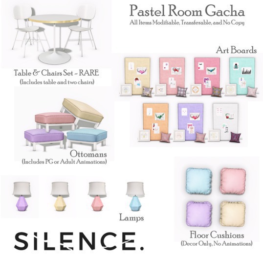 Silence. - Pastel Ottoman - Blue - ADULT
