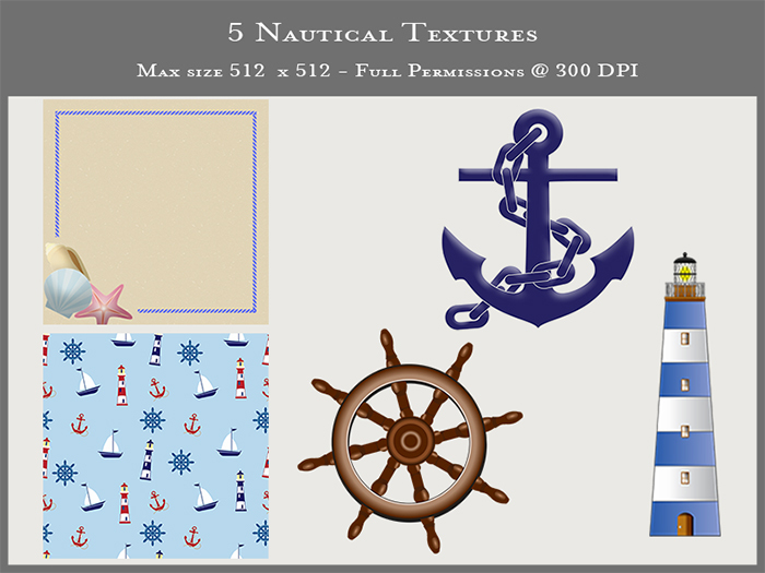 Nautical Textures - Full Perms - 5 pcs