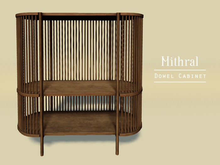 Mithral * Dowel Cabinet (Dark Wood)