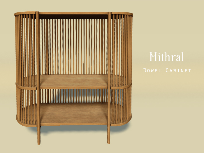 Mithral * Dowel Cabinet (Medium Wood)