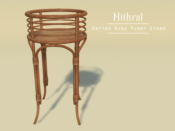 Mithral * Rattan Ring Plant Stand (Medium Wood)