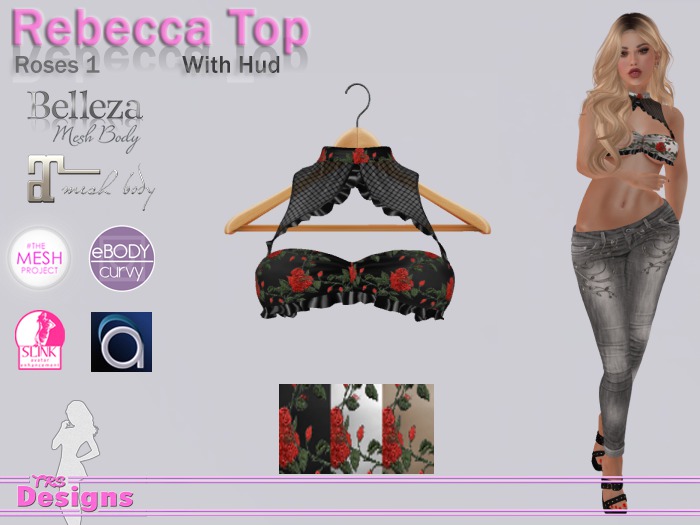 Rebecca Top With Hud Roses 1