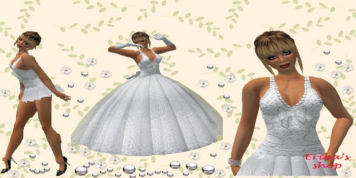 White pearls dress x 2