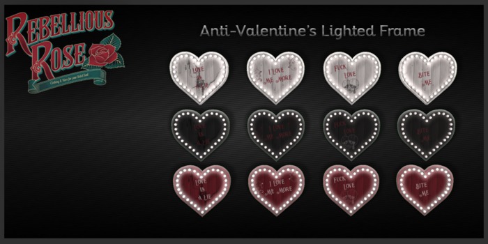~Rebellious Rose~ Anti-Valentine's Lighted Frame (Add Me)