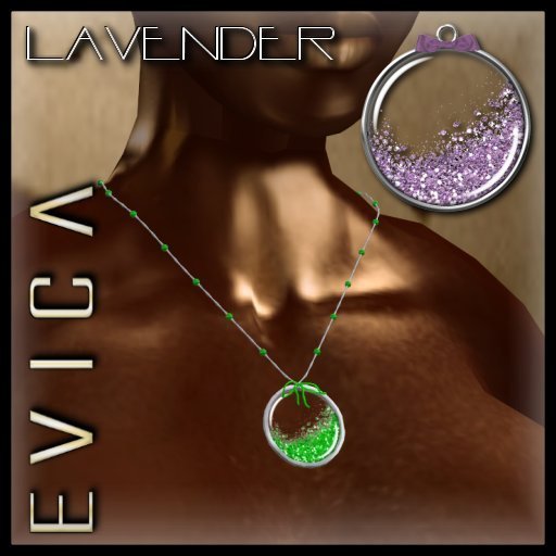 EVICA - Glitter Glass Necklace - Lavender