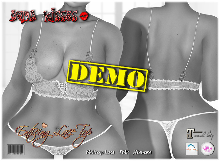 ♥♥Aqua Kisses♥♥ Enticing Lace Top [Mesh] DEMO