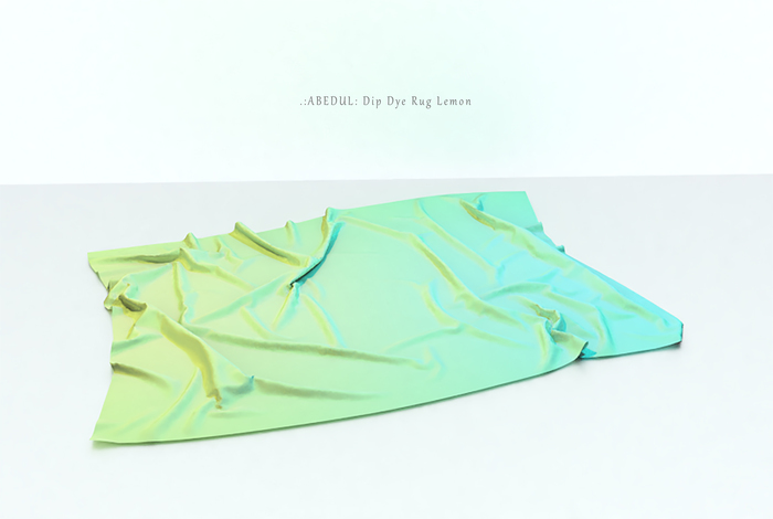 .:ABEDUL: Dip Dye Rug Lemon
