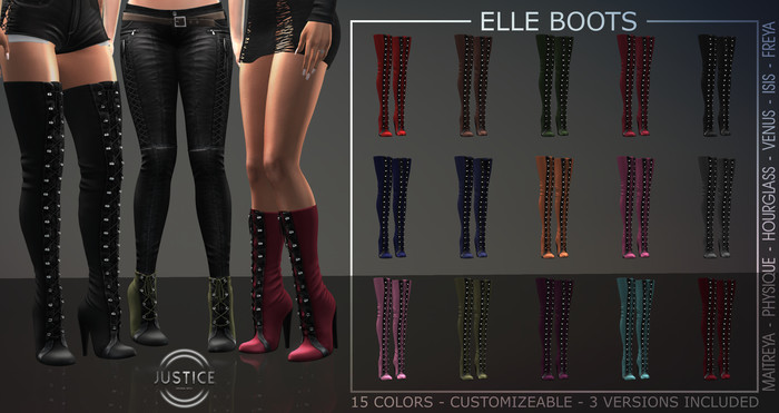 [JUSTICE] ELLE BOOTS - FATPACK