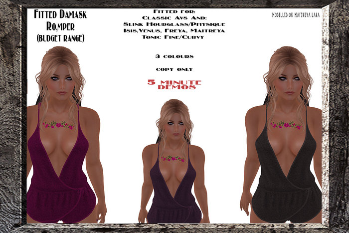 Fitted Damask Romper DEMOS