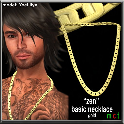 AIDORU "Zen" squared golden man necklace