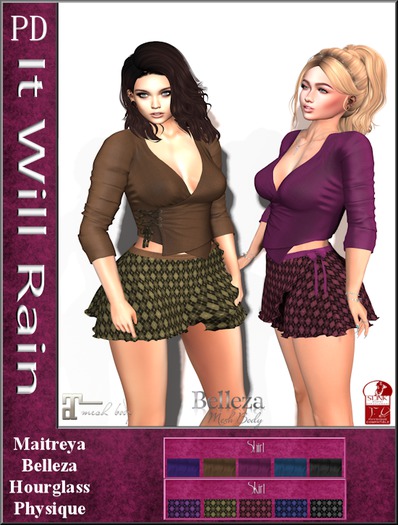 PD ~ Sales Bag - It Will Rain Top & Skirt