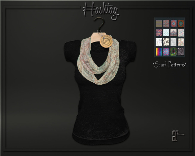 HashTag - Burn Out Tee & Scarf - Black (BOX) ADD ME